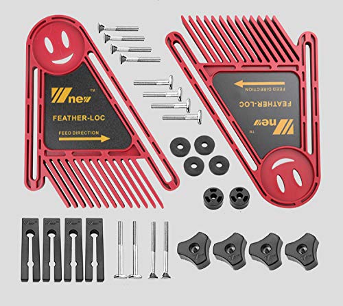 【送料無料】CarAngels ダブル フェザーボード フェザー ロケ ボード テーブルソールーター用 テーブルフェンスツール マイターゲージスロット 木工 DIY 色：レッド