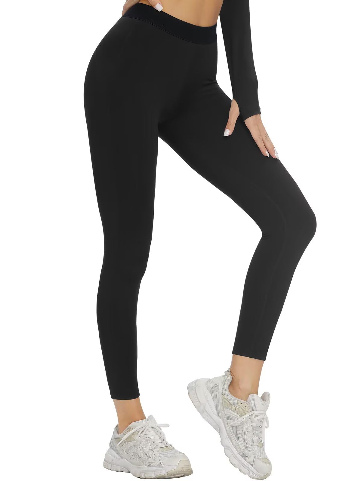 【送料無料】[Sillictor] スポーツタイツ レディース 裏起毛 インナー レギンス 9分丈 タイツ トレーニング アンダーウェア コンプレッション【通気保温・抗菌防臭】 5022 ブラック L