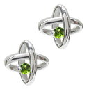 ペリドット・ピアス・一粒・宇宙・プラチナ・ピアス