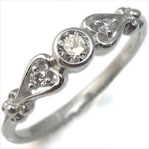 婚約指輪・ダイアモンド・ハート・K10・エンゲージリング4月誕生石 エンゲージリング ハート K10 ダイヤモンド