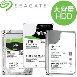 <strong>Seagate</strong> HDD 3.5inch インチ 選べるスペック <strong>BarraCuda</strong> / Exos X18 / Exos X22 容量 <strong>4TB</strong> / 16TB / 22TB SATA 6Gb/s 内蔵 ハードディスクドライブ シーゲイト シーゲート