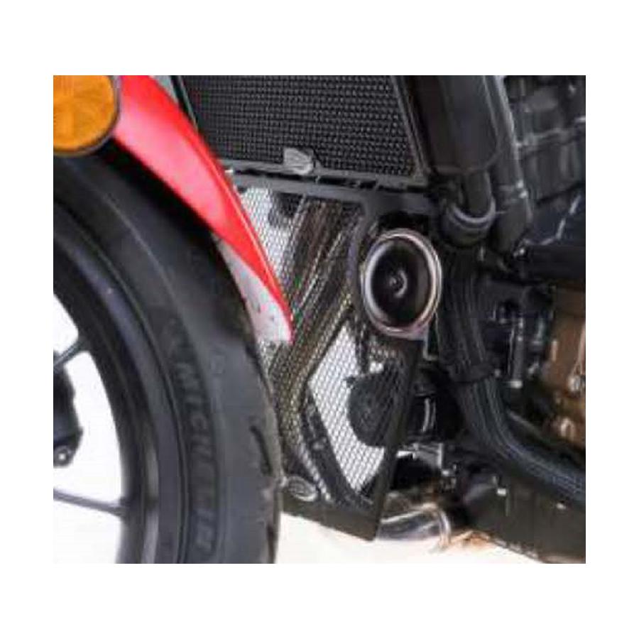 R&G (アールアンドジー) ダウンパイプグリルガード ブラック CB400F/500F RG-DG0037BK