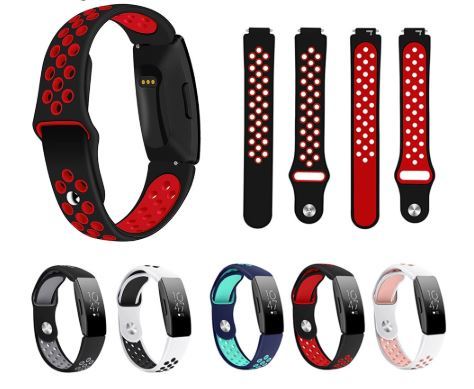 Fitbit Inspire HR / Fitbit Inspire 対応 交換 Wカラー スポーツ バンド ベルト シリコン ソフト フィットビット インスパイア HR 交換用バンド 耐水 スポーツ 可愛い メンズ レディース 誕生日 記念日 select ギフト　プレゼント などに