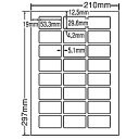 【送料無料】東洋印刷 LDW24UBF シートカットラベル A4版 24面付(1ケース500シート)【在庫目安:お取り寄せ】| ラベル シール シート シール印刷 プリンタ 自作