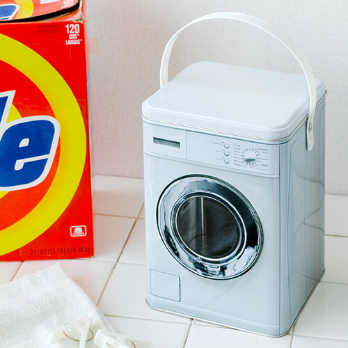  mini Laundry Box ミニ ランドリー ボックス 洗濯機 型 マルチ ボックス 洗剤入れ 洗剤ケース 洗剤 容器 洗濯ばさみ 洗濯ネット 収納 ケース (S)