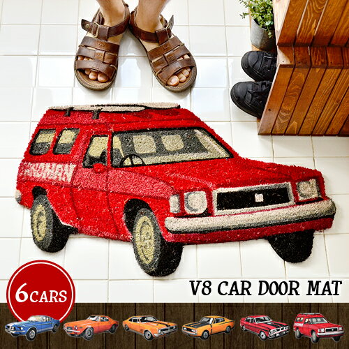 玄関マット【あす楽16時まで】V8 Car Door Mat カー ドアマット玄関 マット…...:plywood:10012889
