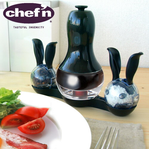  送料無料 Chef'n シェフン ソイミスター コンディメントセット Soy Mister salt ＆ pepper grinder set　CF-0254  (S)