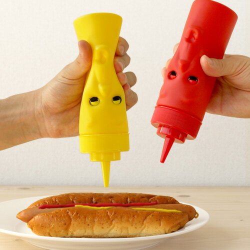 【あす楽14時まで】 KIKKERLAND BLINK KETCHUP & MUSTARD キッカーランド ブリンク ケチャップ&マスタード[ 調味料 詰め替え ボトルセット ディスペンサー ]