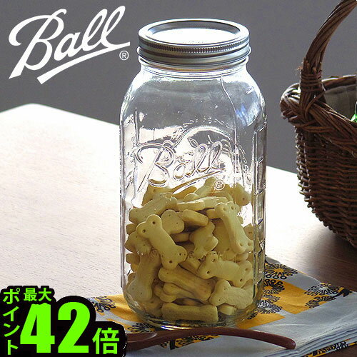 メイソンジャー 保存容器 【あす楽16時まで】 ポイント10倍BALL 《ワイドマウス 64oz 2...:plywoodzakka:10038718