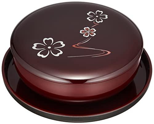 中西工芸 MAKOTO japan 溜 花ゆらり 盆付菓子器 日本製 2205023