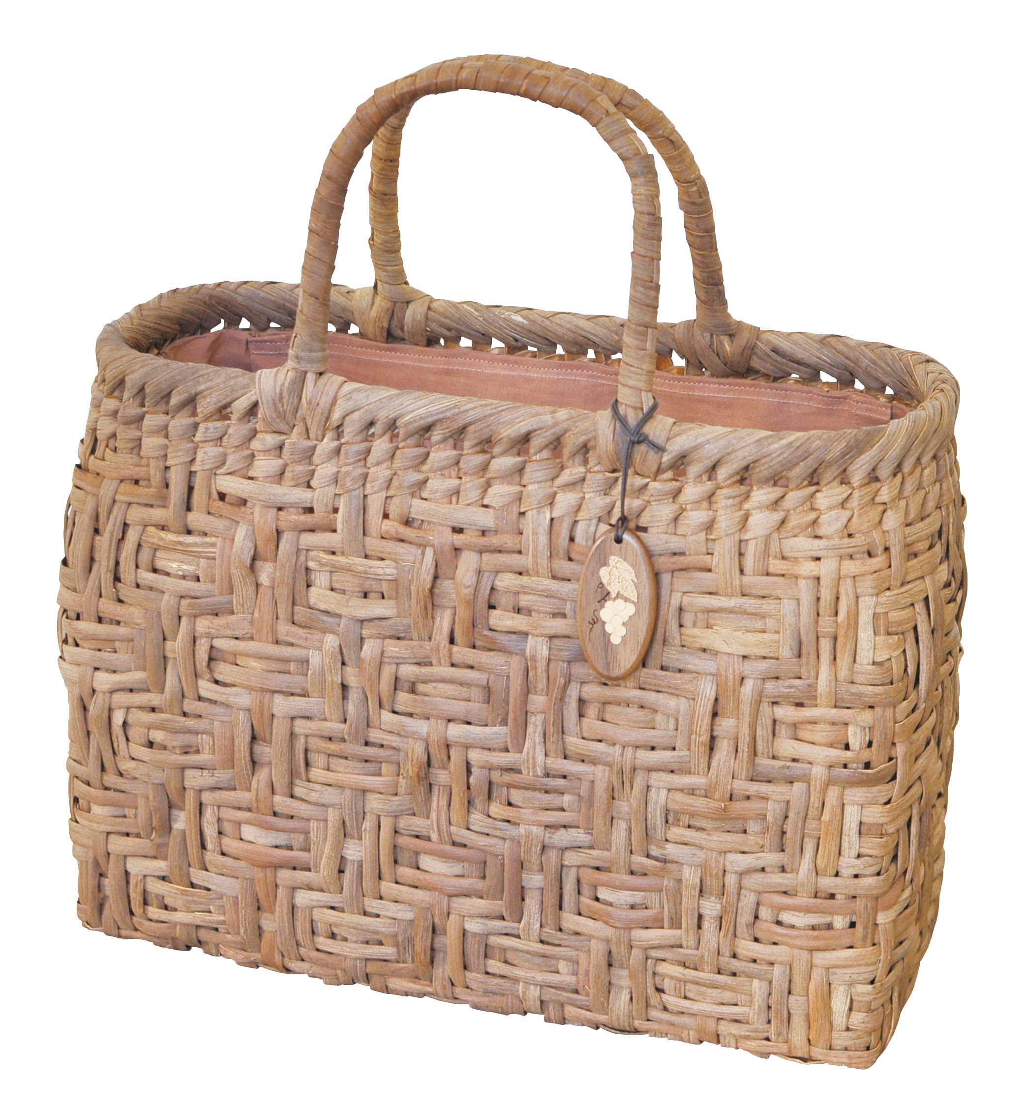 ヤマコー てまひま工房 日本製山葡萄バッグ/連続枡編み 大 yamaco79435