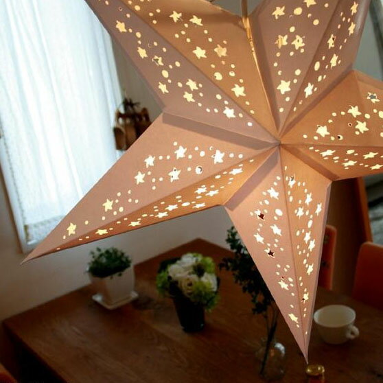 星型照明器具 星型照明　星型ライト　ペーパーシェードランプ　2個セット