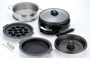 しゃぶしゃぶ鍋 卓上鍋関連品 蒸し器せいろ 家焼肉プレート グリルパン5点セット