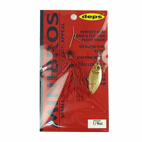 デプス(deps) ミニブロス（MINIBROS）　1／4oz　SW　＃16（レッドファントムG　F／Rゴールド）【RCPmara1207】