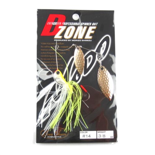 エバーグリーン（EVERGREEN） D−ゾーン（D−ZONE）　DW　3／8oz　＃14（ホワイトチャート／ゴールドブレード）【マラソン201207_趣味】【RCPmara1207】　