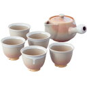 ★ギフト対応商品★【代引不可】服部天龍 食器セット 萩焼 姫萩 茶器揃 急須&湯呑 H2-86