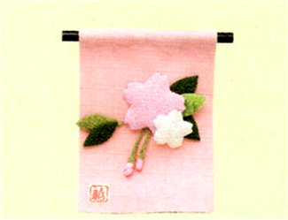 『ミニ几帳　桜』手作几帳　なごみの和雑貨　雛人形
