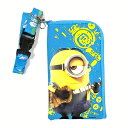 ミニオン パース 水色 送料無料 メール便配送 ストラップ ポーチ 小物入れ MINIONS 財布 さいふ サイフ ウォレット コインパース 子供会 景品 ミニオンズ キャラクター グッズ 13058