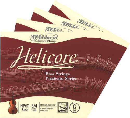 Helicore Pizzicato　ヘリコアピチカート　コントラバス弦　SET...:positive:10001305