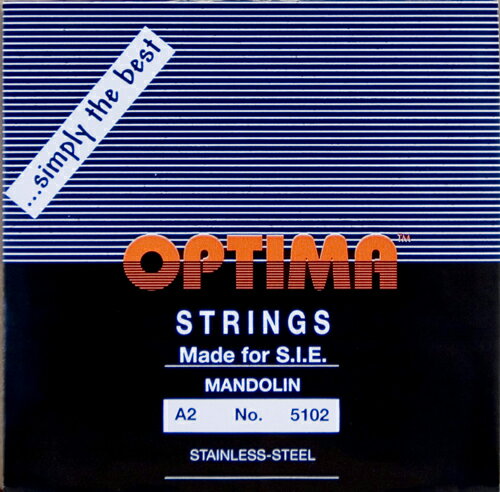 【メール便対応商品】OPTIMA　オプティママンドリン弦　BLACK　2Aソロ奏者の方に、特にお勧めの弦！