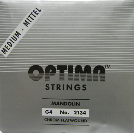 【メール便対応商品】OPTIMA　オプティママンドリン弦　クロームフラットワウンド弦　ミディアム　4G