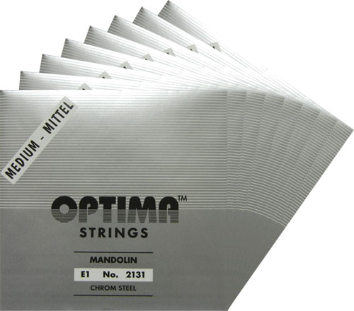 【メール便対応商品】OPTIMA　オプティママンドリン弦　クロームフラットワウンド弦　ミディアムSET