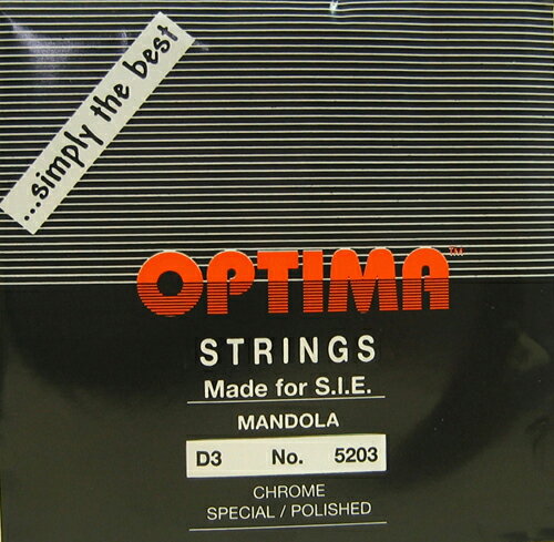 【メール便対応商品】OPTIMA　オプティママンドラ弦　BLACK　3D