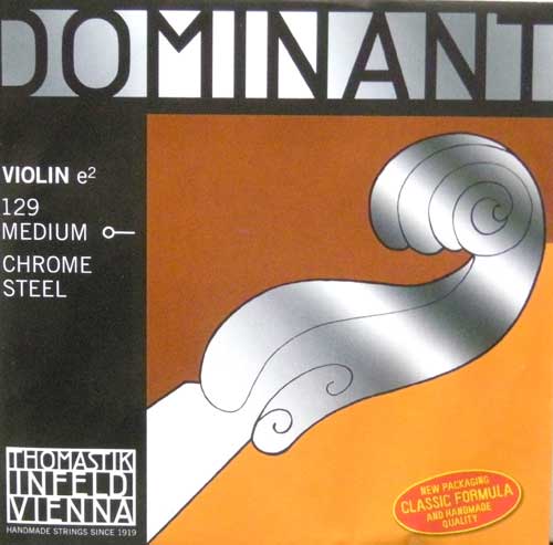【メール便対応商品】Dominant　ドミナントバイオリン弦　1Eクロムスチール　e-129