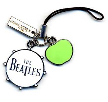 【ロンドン直輸入オフィシャルグッズ】 ビートルズ　 携帯ストラップ The Beatles Phone Charm: Drum/Apple Logo【100506】 メール便利用可￥3800以上お買い上げで 送料無料