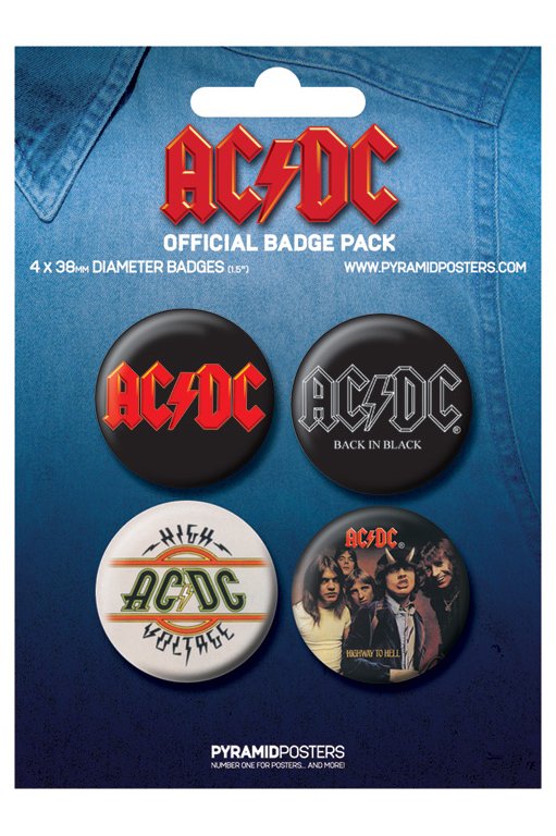 AC/DC　オフィシャル カンバッチパック　メール便利用可 /￥3800以上お買い上げで 送料無料