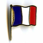 トラッドピンバッチ　French Flag　フランス国旗メール便利用可/￥3800以上のお買上げで送料無料