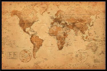 AeB[N X^C En}@WORLD MAP antique style |X^[ t[Zbg(110105)