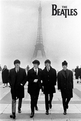 ビートルズ THE BEATLES in paris ポスター ￥3800以上お買い上げで 送料無料(120113)