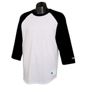 Champion チャンピオン　5.7oz 7分袖ベースボール Tシャツ/ブラックメール便利用可（1枚） ￥3800以上お買い上げで 送料無料