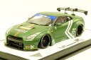 ミニカー 1/18 アイドロン EIDOLON(EML002G) リバティウォーク LB★WORKS R35 GT-R GT wing Ver. LB★パフォーマンス20インチホイール装備 マットダークグリーン 限定60台