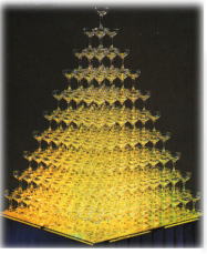 シャンパンタワー用バンポン付ノンスリップシャンパングラスS 5段用グラスセット...:pottery-n:10003606