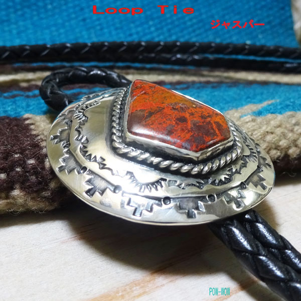 オシャレ ジャスパー 不定形 ループタイ BOLO TIE シルバー 925 大人 個性的 いぶし銀 ハンドメイド シルバーアクセ工房 銀細工師 手作り シルバーワーク
