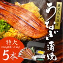 【送料無料】国産うなぎ蒲焼き 5尾 (1尾あたり200g前後〜250g）たれ山椒5人前付き 母