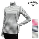 【長袖シャツ系】【241-5254970】【60%OFF】【秋冬モデル】Callaway-キャロウェイ- LADYS (レディース) 長袖ボーダーハイネックシャツ【ボトムス】【ウエア】S,M,L,LLサイズ【15】