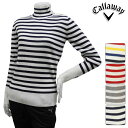【ニット系】【241-5260971】【70%OFF】【秋冬モデル】Callaway-キャロウェイ- LADYS (レディース) ボーダーリブハイネックニット【トップス】【ウエア】S,M,L,LLサイズ【15】