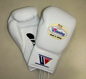 Winning(ウイニング)　プロ試合用ボクシンググローブ10オンス　ホワイト