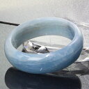【女性用Lサイズ】アクアマリン バングル|緑柱石 Aquamarine ミルキーアクア アクア