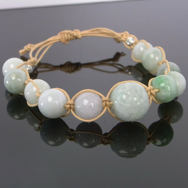 Ő uXbg VR΃ANZT[ Ő 낤bŐ qXC Ђ Jade WFCh WF_Cg 낤 Jadeite JZ~yBracelet r uXbh ҂ Breath Rosary }N҂ zY Men's fB[X Ladies VR COAi Natural b