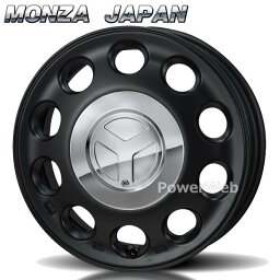 [ホイールのみ単品<strong>4本セット</strong>] MONZA JAPAN PIEDINO <strong>15インチ</strong>×4.5J PCD：<strong>100</strong> 穴数：4 インセット：45 セミグロスブラック