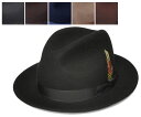 送料無料 New York Hat 5319 The Fedora (LITE FELT FEDORA) ニューヨークハット ザ フェドラ ブラック グレー ネイビー ブラウン アーモンド バーガンディー 帽子 中折れハット 紳士 メンズ レディース あす楽