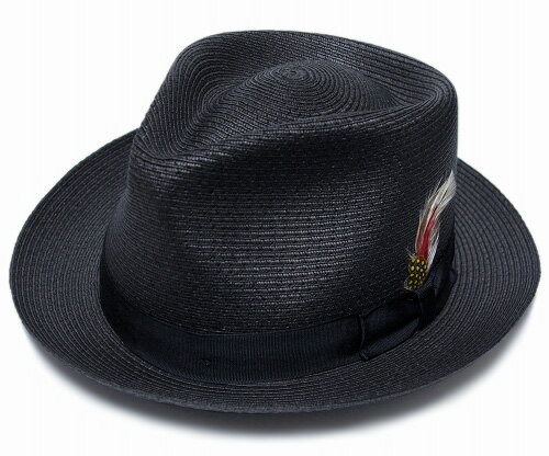 【送料無料】New York Hat　＃2319 SEWN BRAID FEDORA ニューヨークハット ソーンブレイドフェドラ , バンブー　[ストローハット　麦わら帽子　中折れハット　ハット　XXLサイズ　大きいサイズ　]