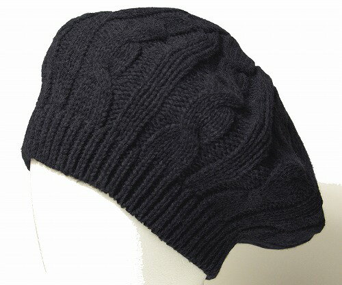 NEW YORK HAT（ニューヨークハット） ベレー帽 #4208 CABLE BERET, Charcoal