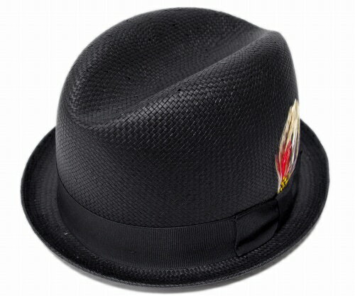【送料無料】New York Hat（ニューヨークハット） ストローハット #2152 TOYO BLUES, Black