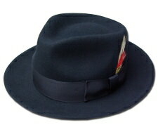 【送料無料】New York Hat（ニューヨークハット） フェルトハット #5317 LITE FELT GANGSTER, Black