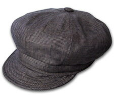 New York Hat（ニューヨークハット）キャスケット #6220 PLAID LINEN SPITFIRE, Brown